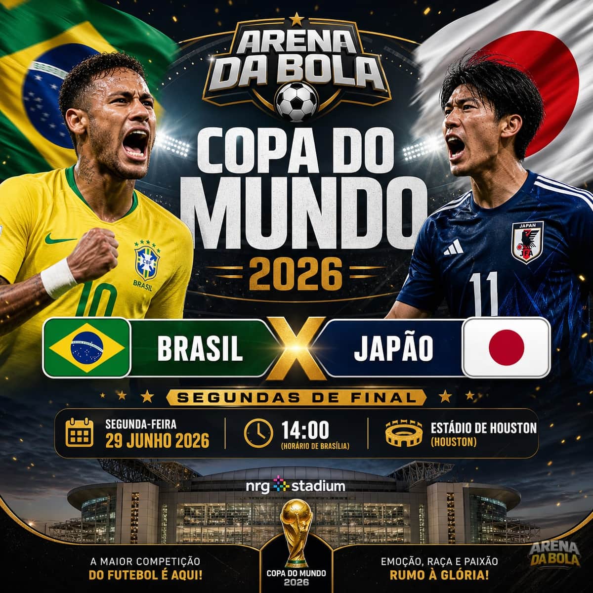 Brasil e Japão se enfrentam em duelo decisivo por vaga nas OITAVAS da Copa do Mundo 2026