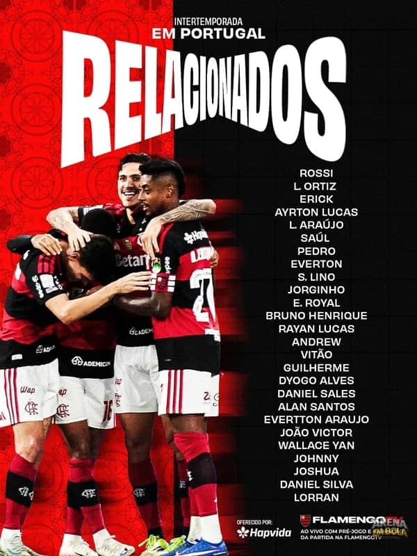 🚨 Mengão embarca para Portugal com time definido