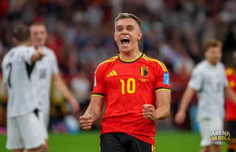 Leandro Trossard brilha na goleada da Bélgica sobre a Nova Zelândia na Copa 2026