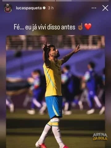 Lucas Paquetá se pronuncia após lesão: 'Fé