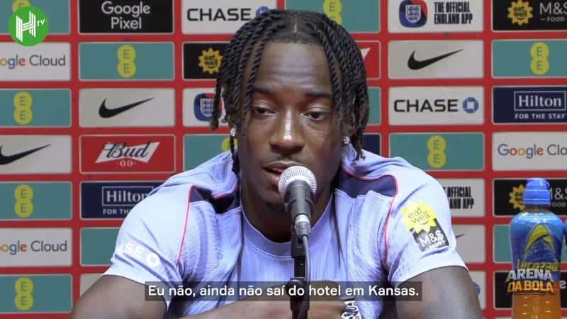 Madueke comenta sobre vida no hotel e gol de Martinelli da Copa 2026