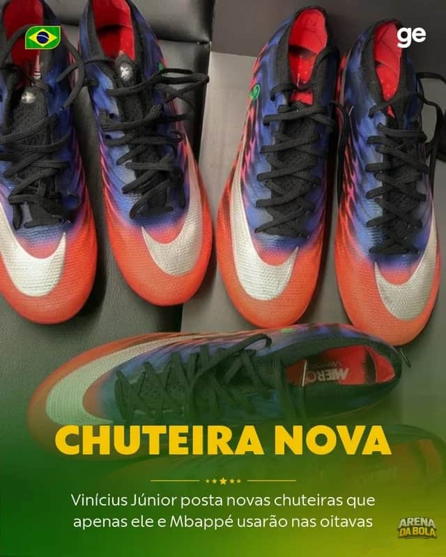 Mbappé e Vini Jr. mostram chuteiras exclusivas para a Copa do Mundo