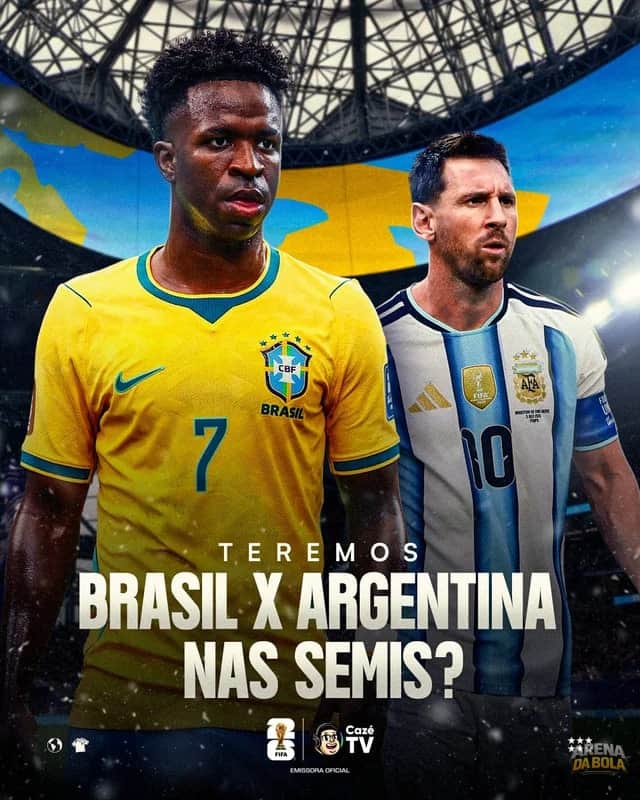 Brasil e Argentina podem se enfrentar em uma semifinal histórica