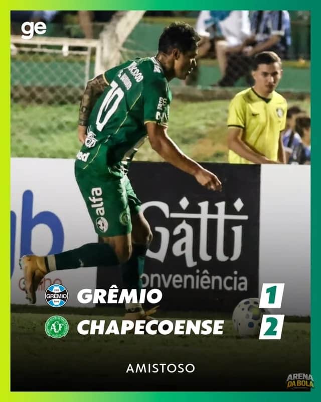 Chapecoense surpreende e vence Grêmio por 2 a 1 em amistoso durante pausa para a Copa 2026