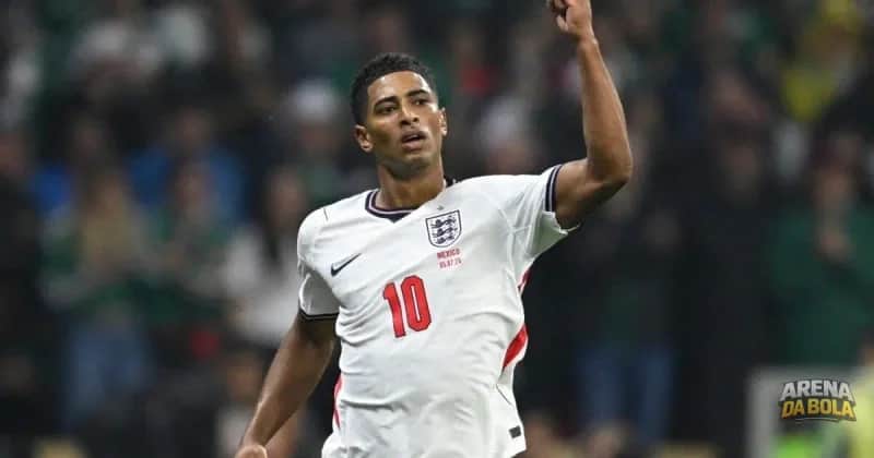 Bellingham brilha e marca dois gols em vitória da Inglaterra sobre o México da Copa 2026