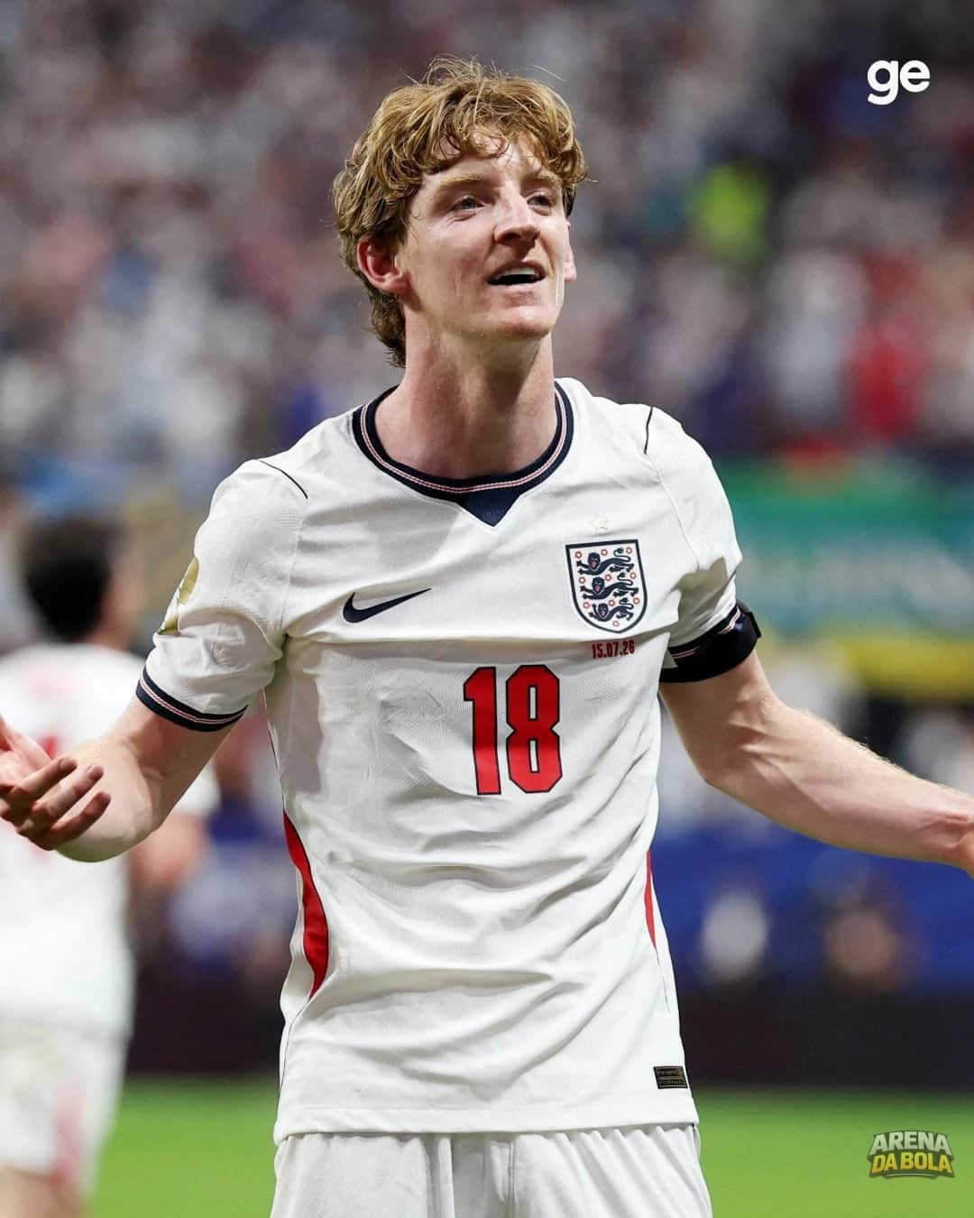 Inglaterra abre o placar com gol de Anthony Gordon
