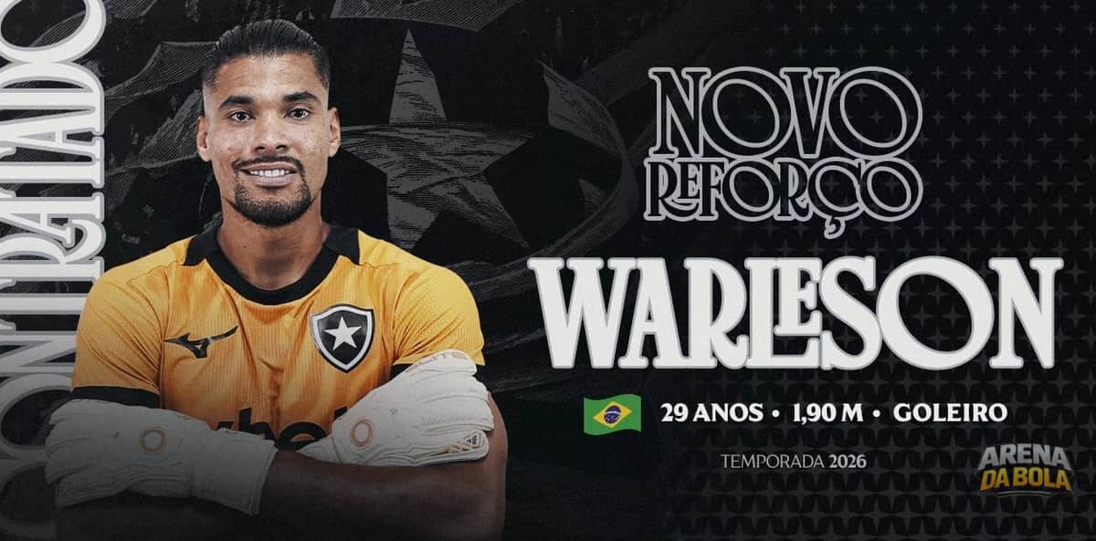 Botafogo contrata goleiro Warleson, ex-Cercle Brugge, até 2029