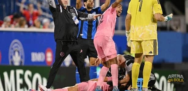 Choque de cabeça preocupa após jogo do Inter Miami contra o Montréal Impact