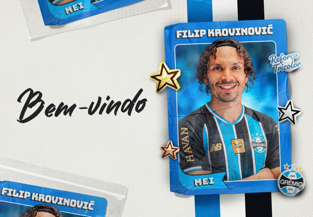 Grêmio anuncia a contratação do meia croata Filip Krovinović
