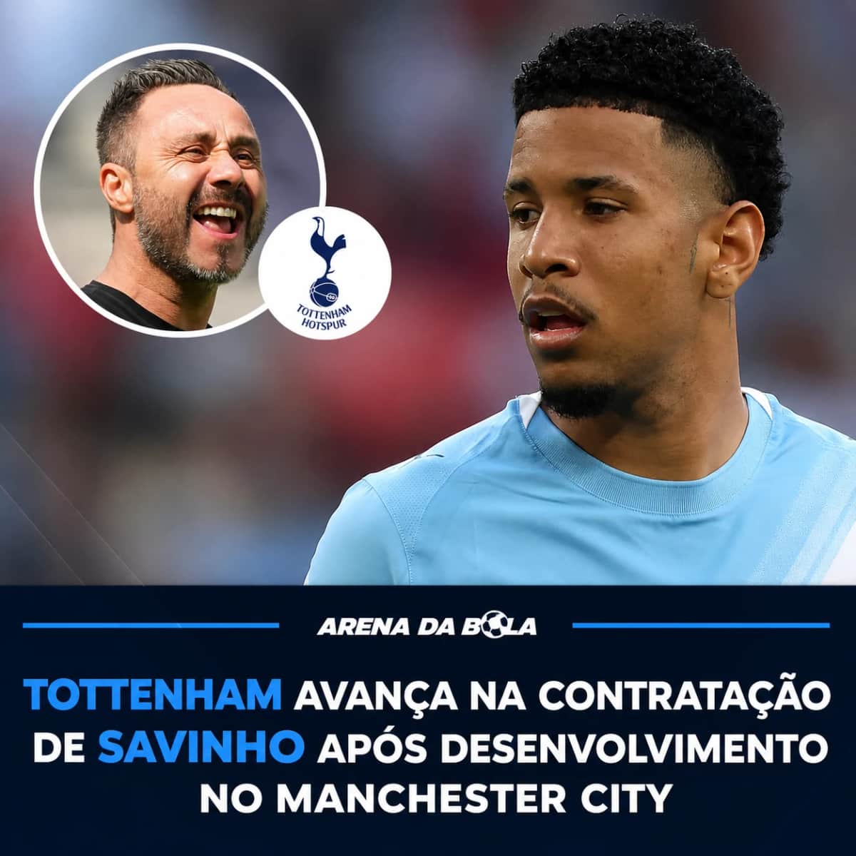Tottenham avança na contratação de Savinho após desenvolvimento no Manchester City
