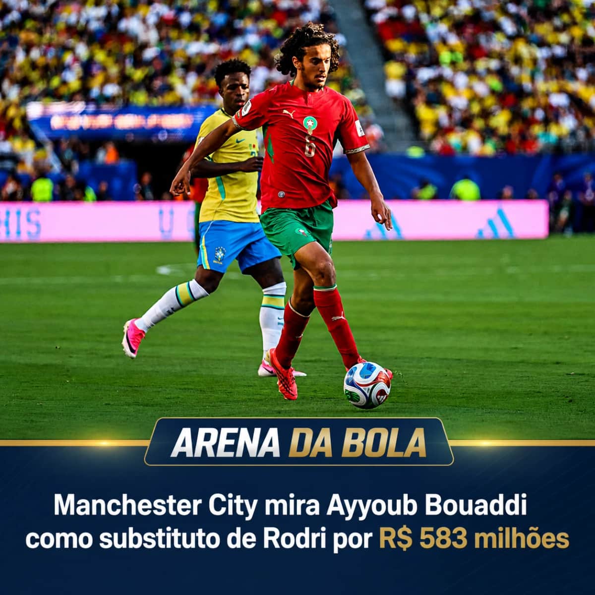 Manchester City mira Ayyoub Bouaddi como substituto de Rodri por R$ 583 milhões