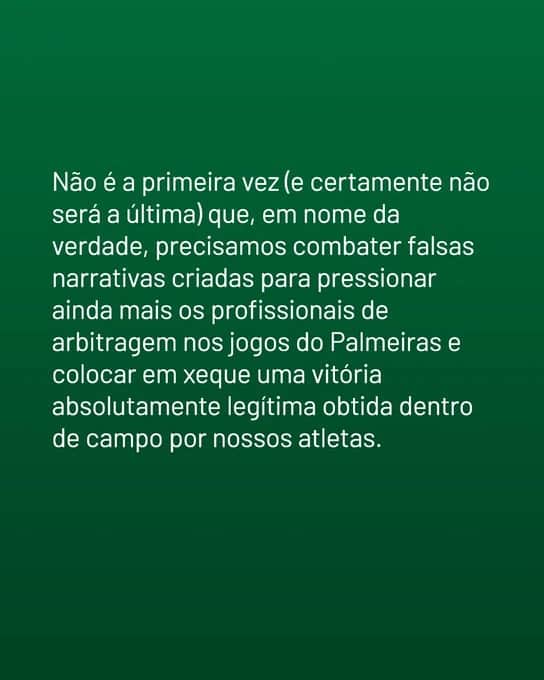 🚨 Palmeiras se pronuncia e reafirma compromisso com a verdade após polêmica — foto 2