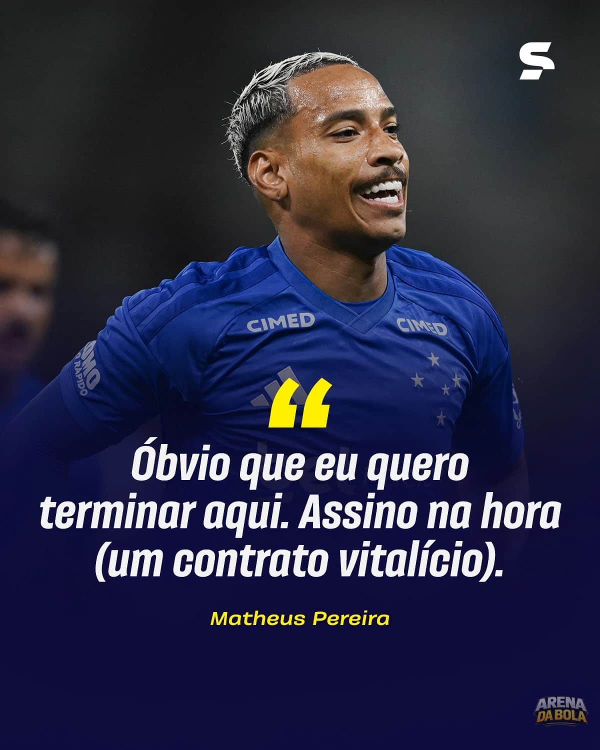 Matheus Pereira sonha em encerrar carreira no Cruzeiro