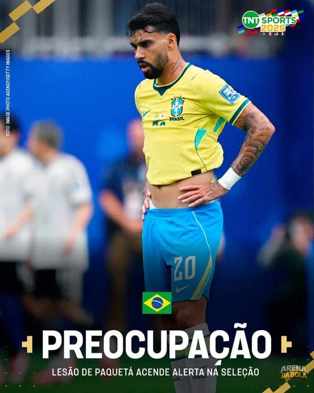 Lucas Paquetá preocupa após lesão e pode ficar fora da Copa do Mundo