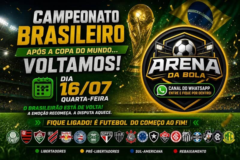 🚨 Brasileirão retorna em 14 dias após a final da Copa do Mundo!