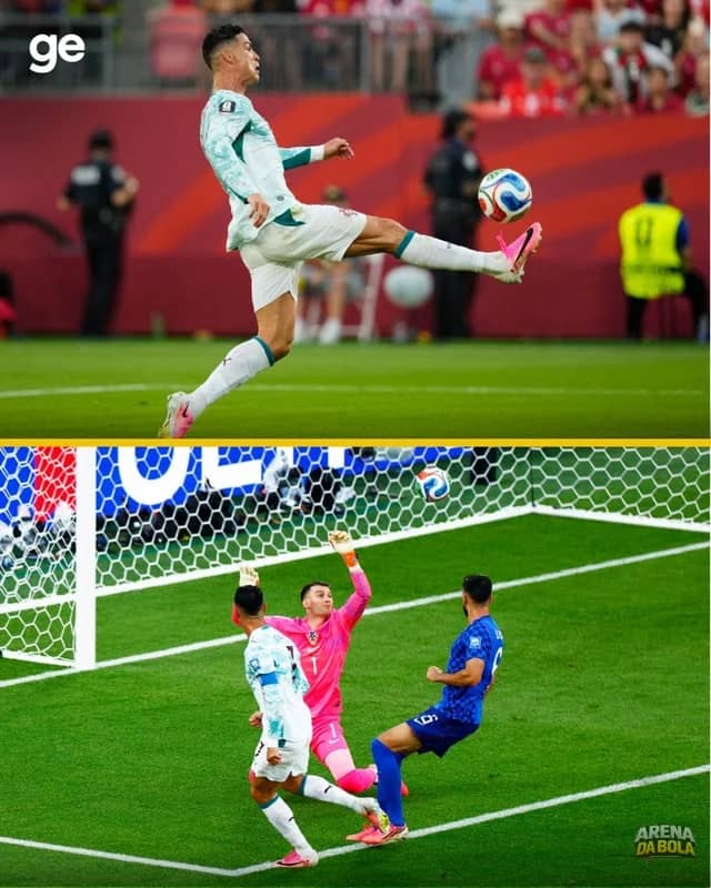João Cancelo acerta lançamento para Cristiano Ronaldo, mas gol é anulado por impedimento na Copa 2026