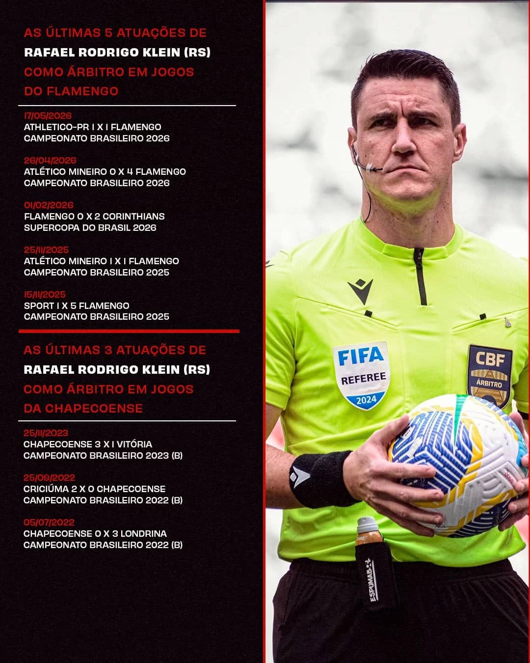 Arbitragem definida para o confronto entre ACF e Flamengo | Brasileirão 2026 — foto 2