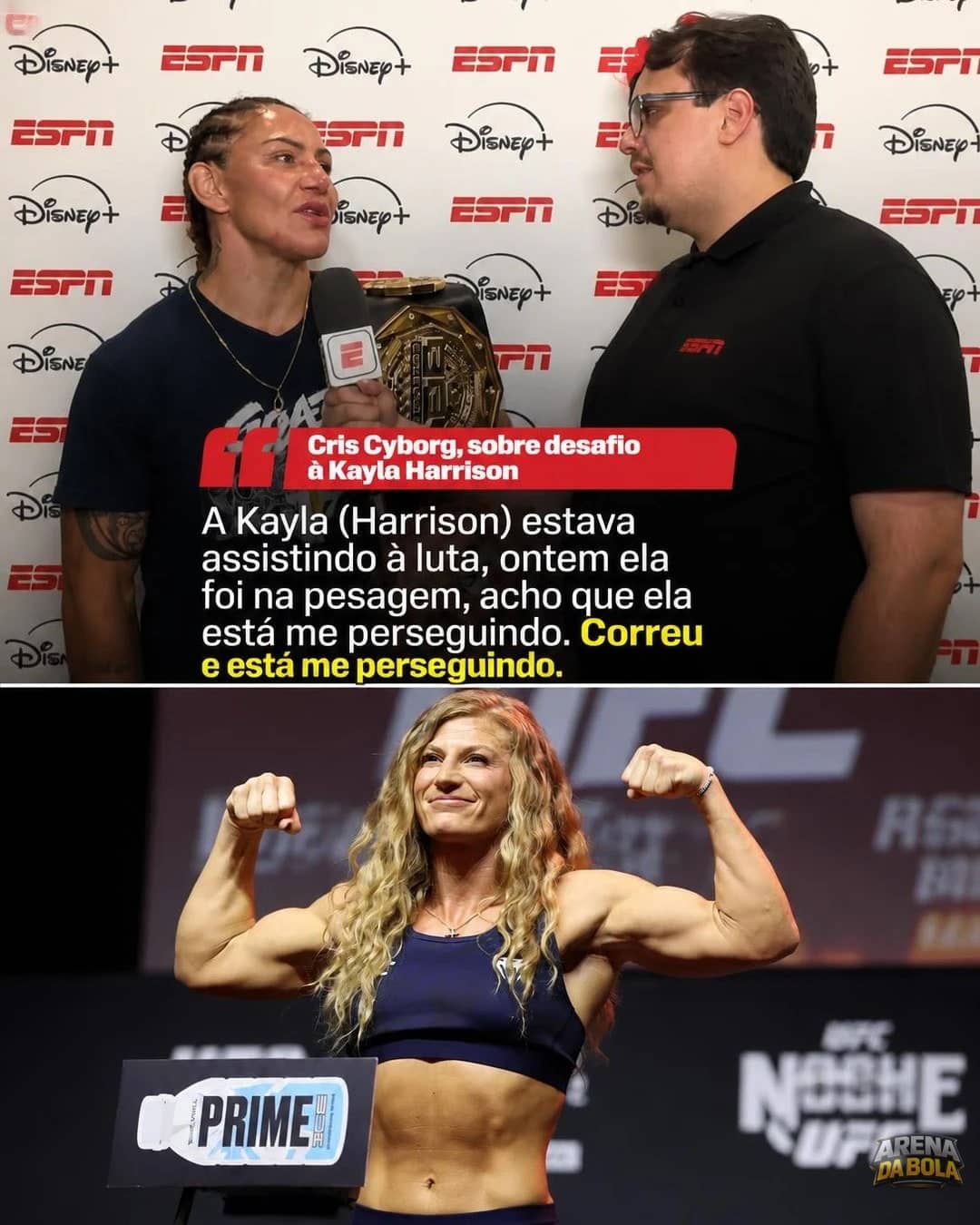 Cris Cyborg fala sobre possível luta contra Kayla Harrison