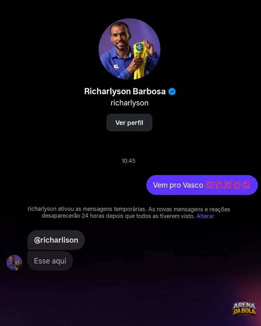 Torcedores do Vasco pedem Richarlyson, campeão da Libertadores