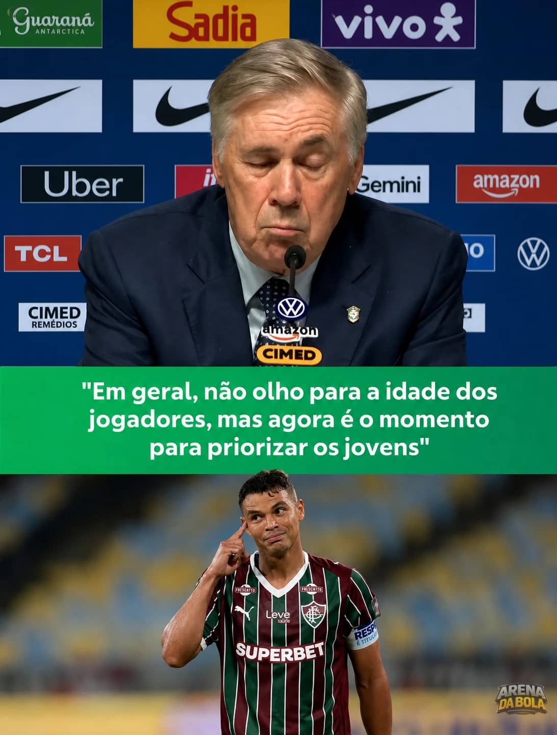 Ancelotti responde a Thiago Silva sobre renovação da Seleção Brasileira | Amistoso