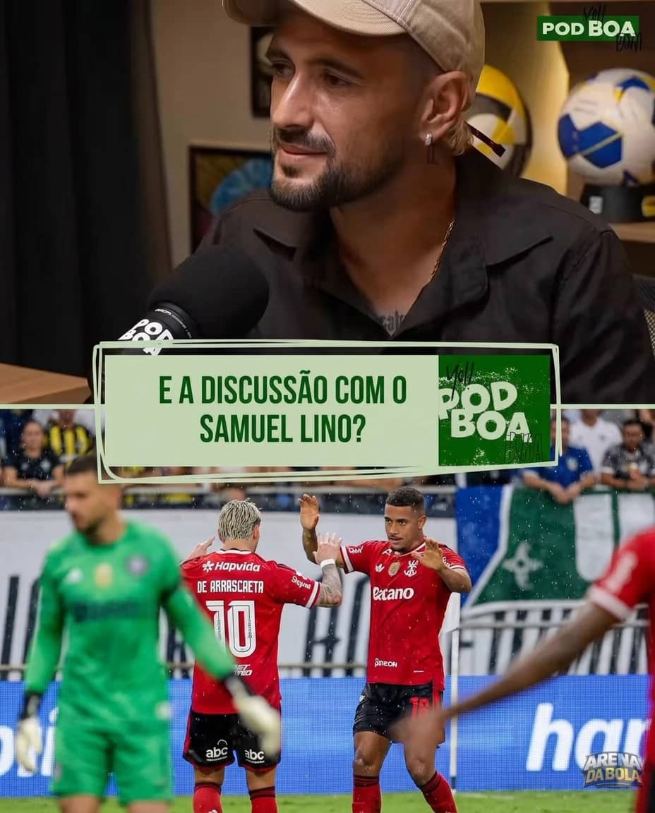 Arrascaeta explica lance que gerou insatisfação de Samuel Lino