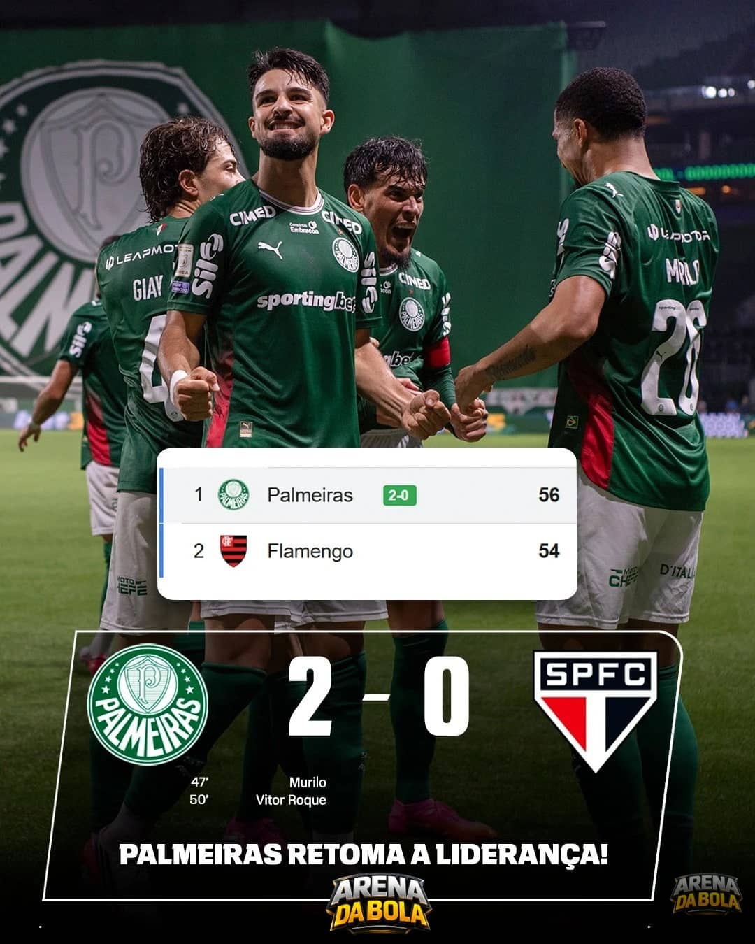 Palmeiras vence São Paulo no Choque-Rei pelo Brasileirão Betano