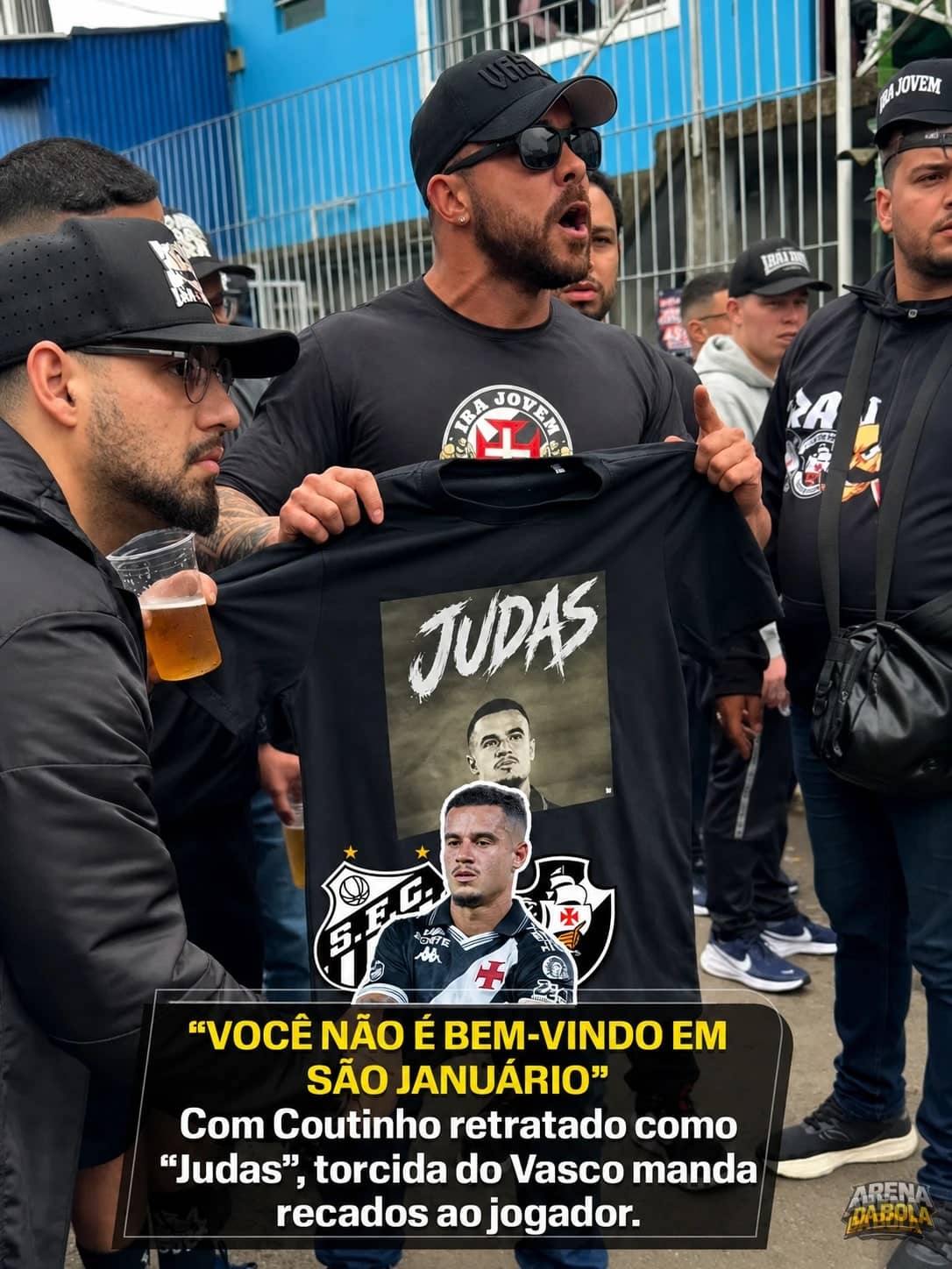 Vasco x Grêmio: torcida manda recado a Philippe Coutinho antes do jogo