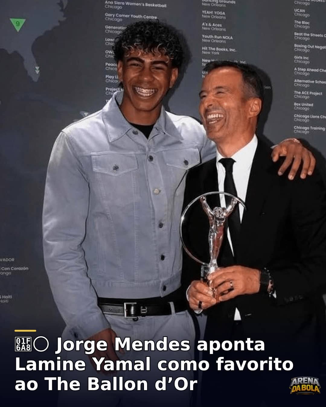 Jorge Mendes aponta Lamine Yamal como favorito ao The Ballon d’Or
