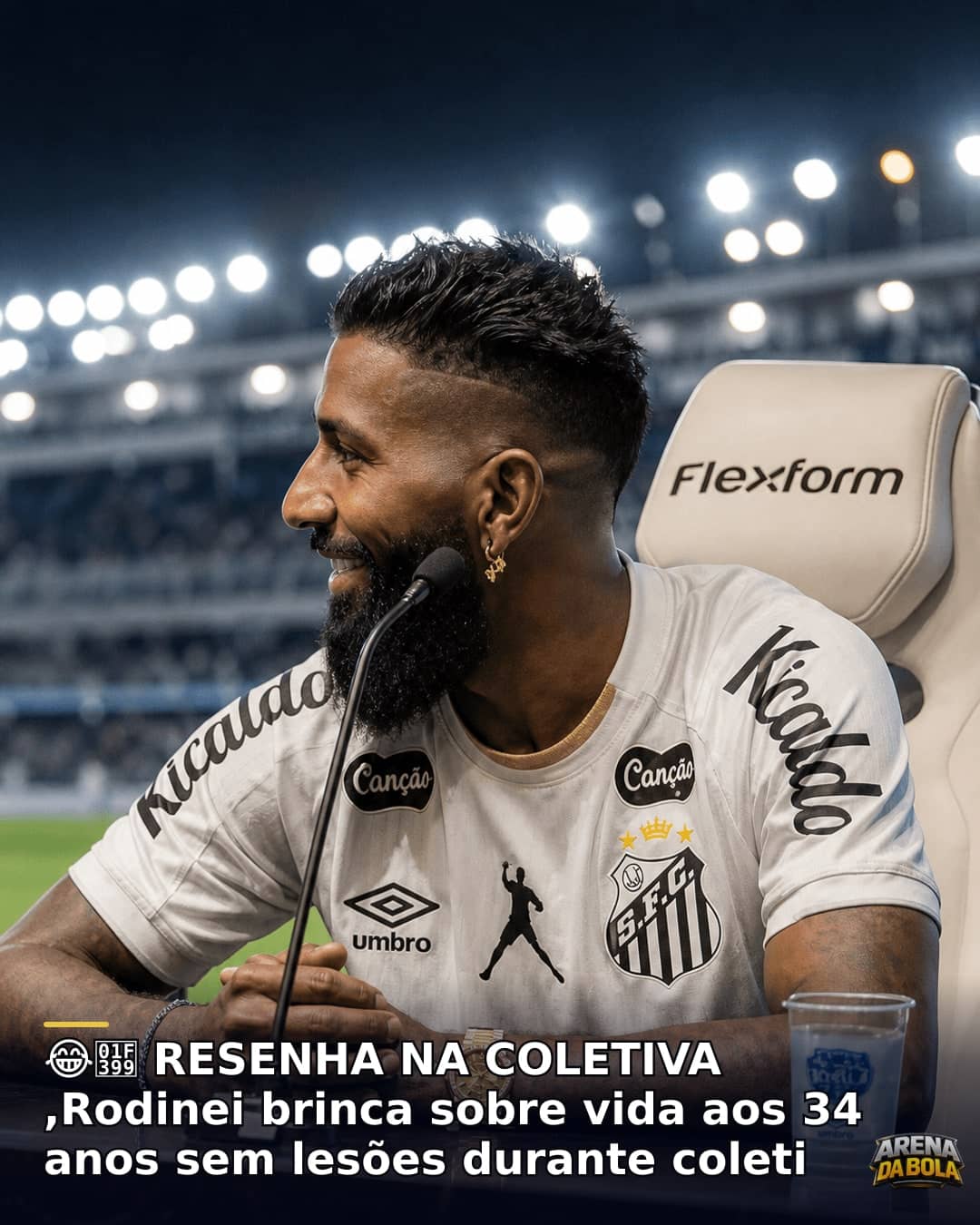 Rodinei brinca sobre vida aos 34 anos sem lesões durante coletiva