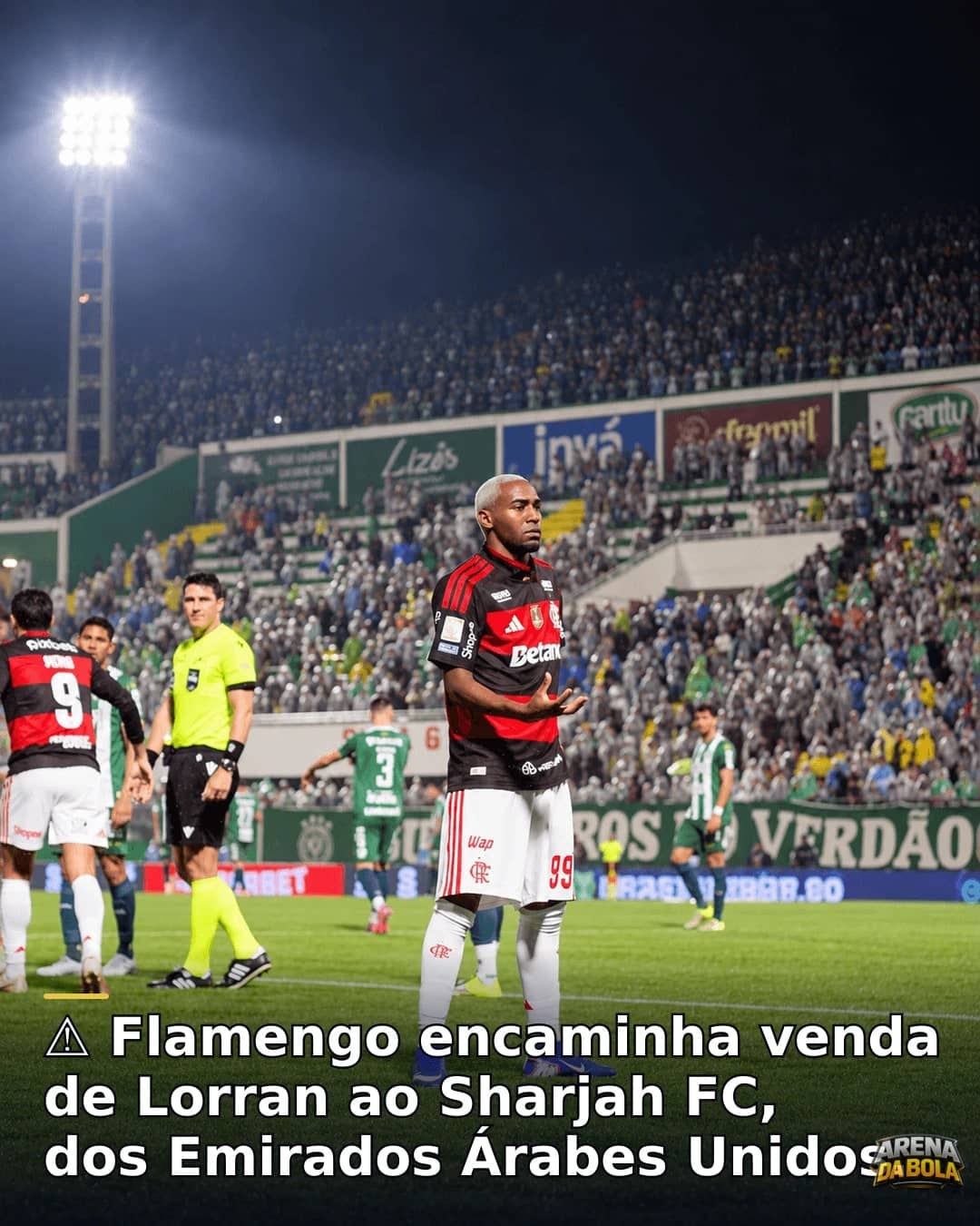 Flamengo encaminha venda de Lorran ao Sharjah FC, dos Emirados