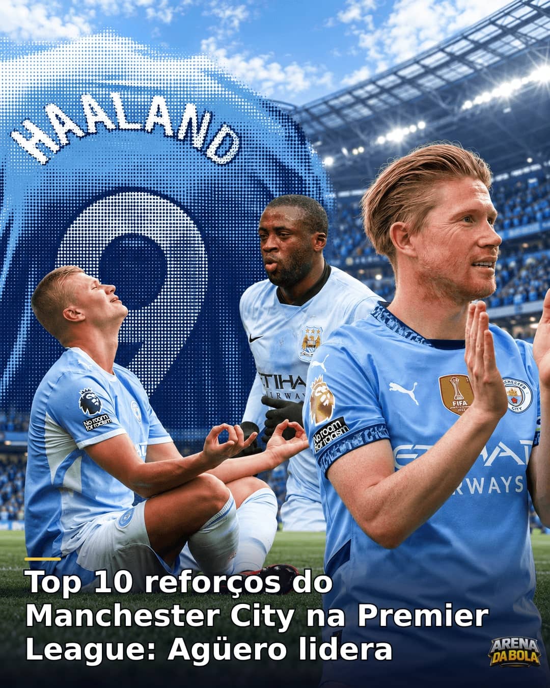 Top 10 reforços do Manchester City na Premier League: Agüero lidera