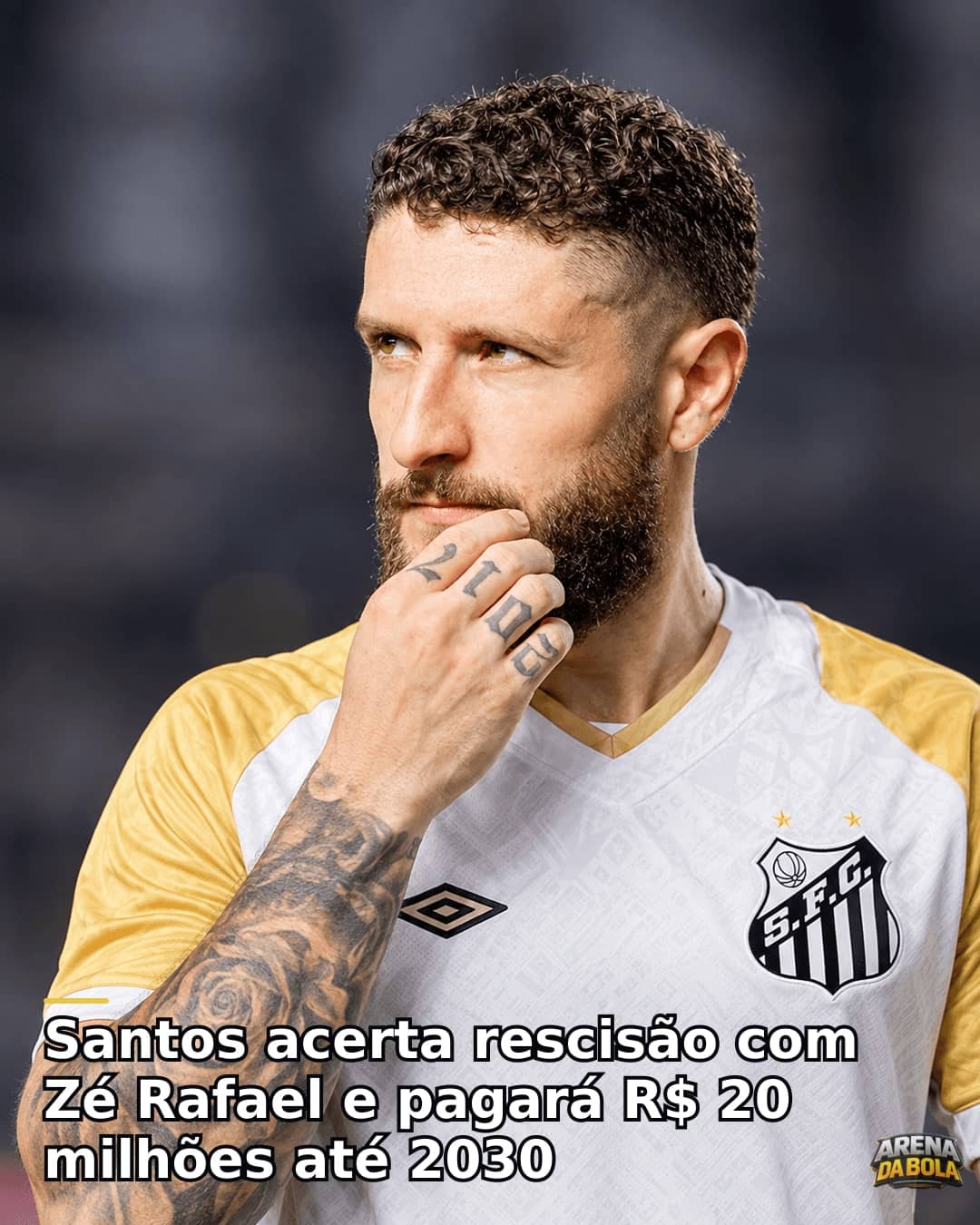 Santos acerta rescisão com Zé Rafael e pagará R$ 20 milhões até 2030