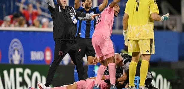Choque de cabeça preocupa após jogo do Inter Miami contra o Montréal Impact