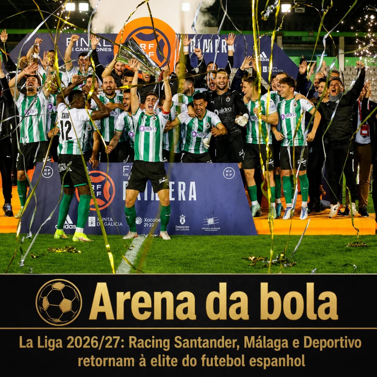 La Liga 2026/27: Racing Santander, Málaga e Deportivo retornam à elite do futebol espanhol