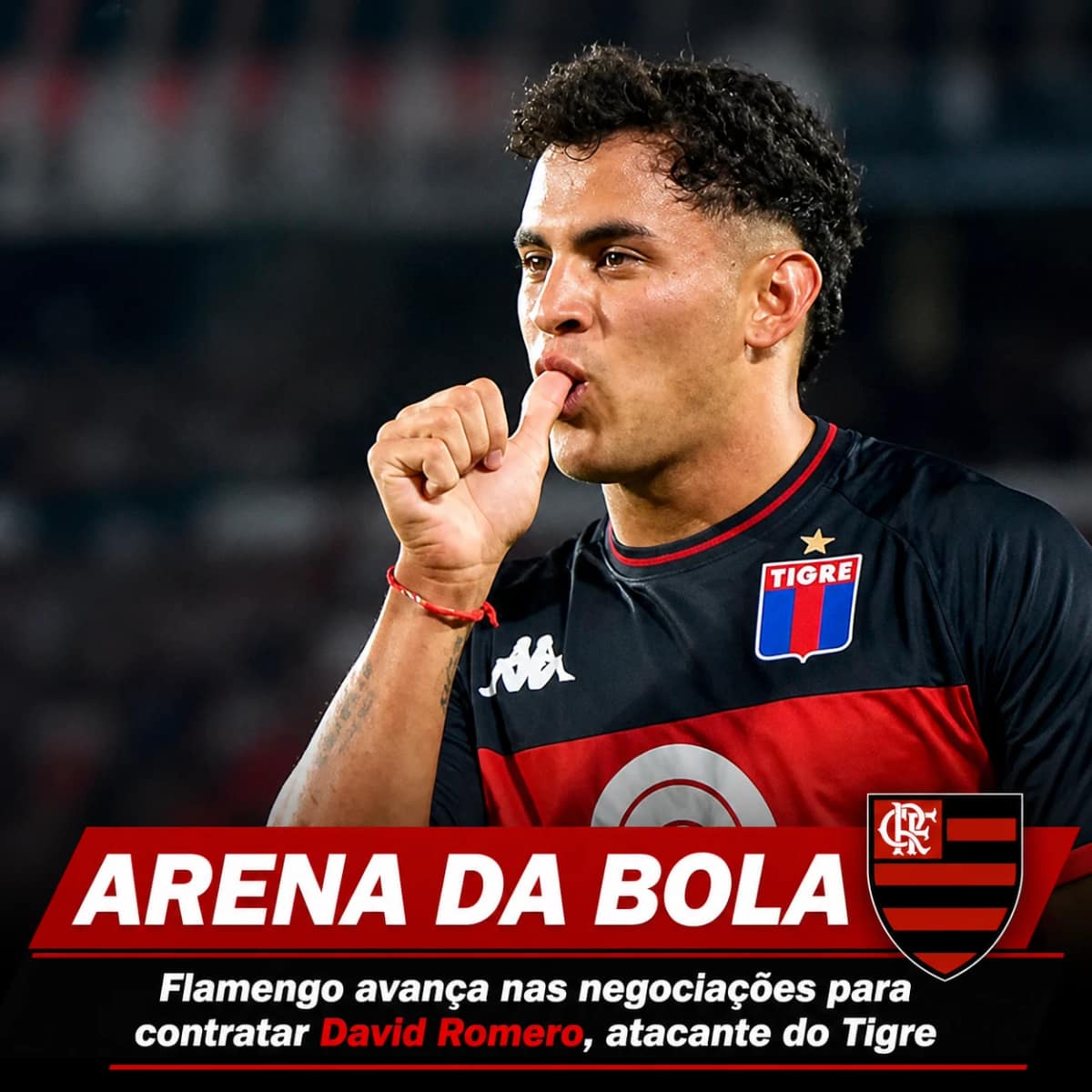 Flamengo avança nas negociações para contratar David Romero, atacante do Tigre