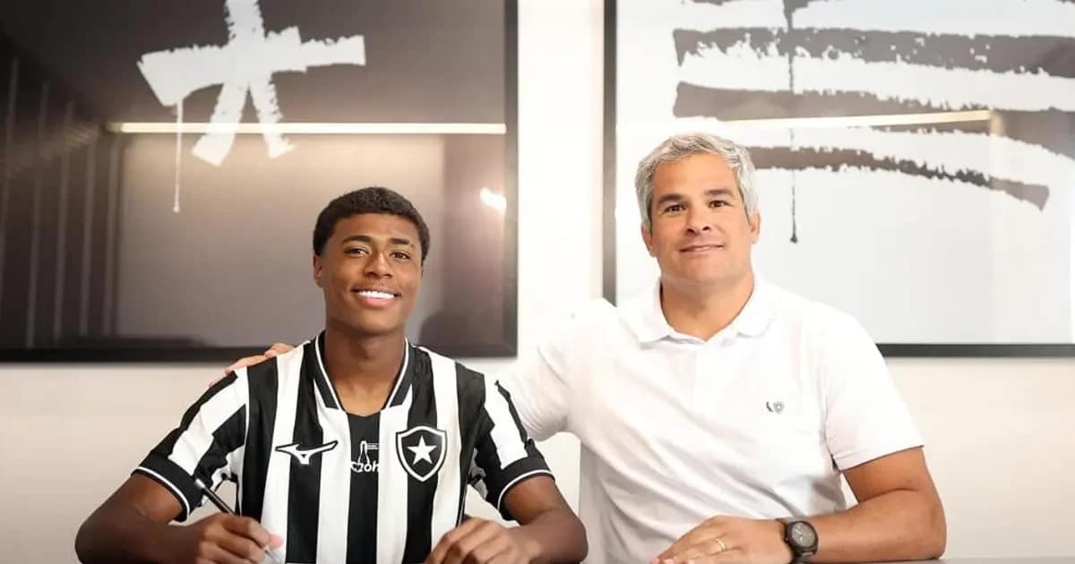 Botafogo assina primeiro contrato profissional com Cauã Machado