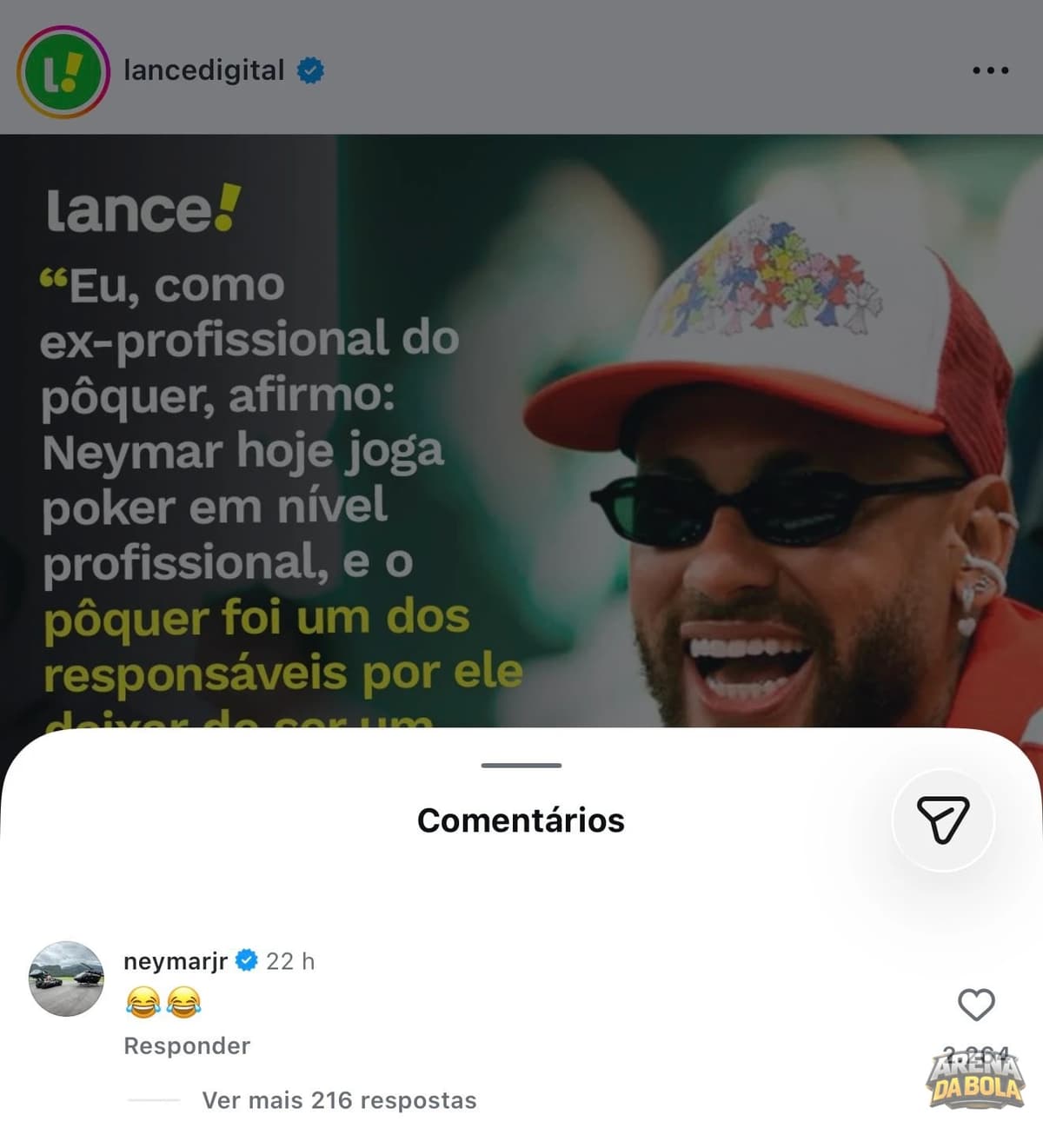 Neymar reage com risadas a declaração de campeão de pôquer sobre abandono do futebol — foto 2