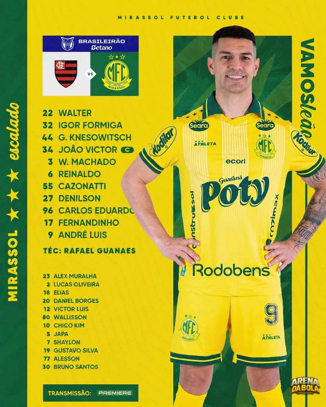 Flamengo e Mirassol estão escalados para o jogo de logo mais | Brasileirão 2026 — foto 2