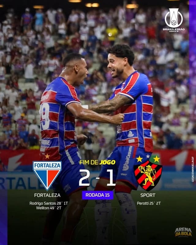 Fortaleza vence Sport Recife no último lance e garante a vitória