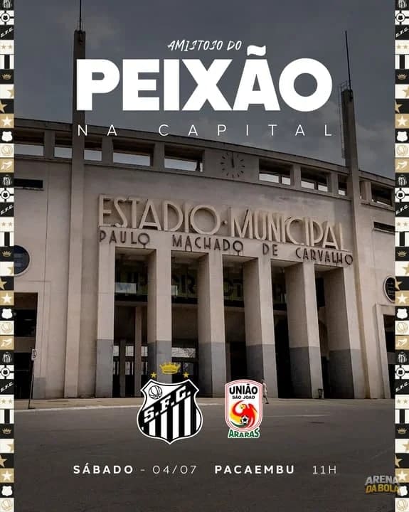 Santos confirma amistoso no Pacaembu para preparação na Copa 2026