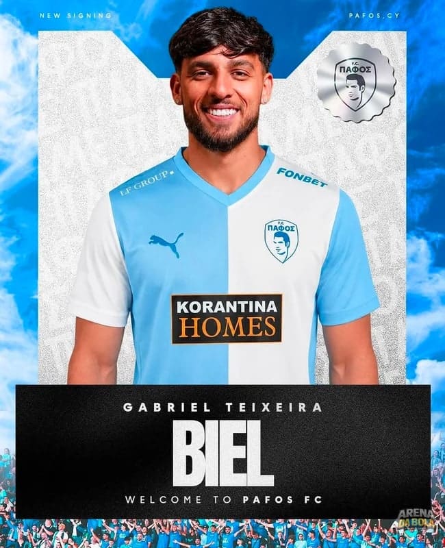 Gabriel Teixeira é emprestado ao Pafos, do Chipre