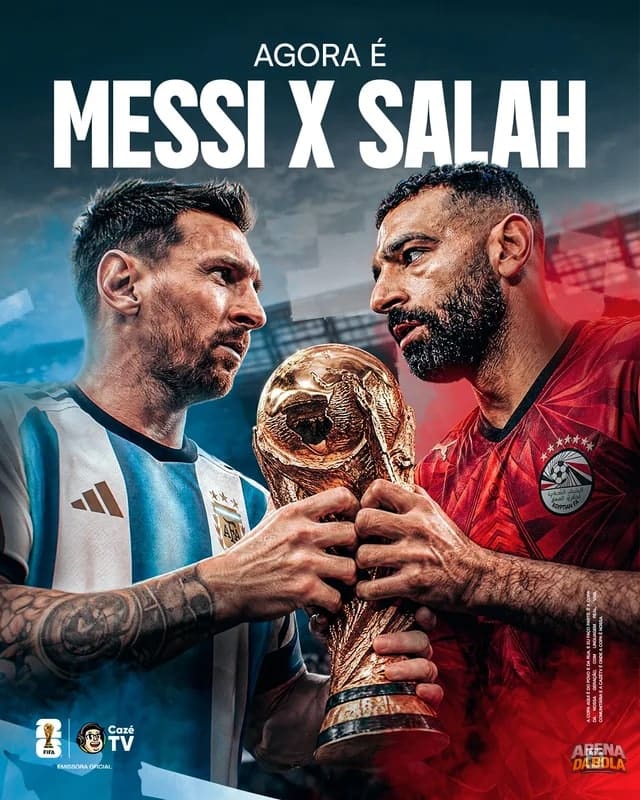 Messi 🆚 Salah! Que encontro! 😍 na Copa 2026