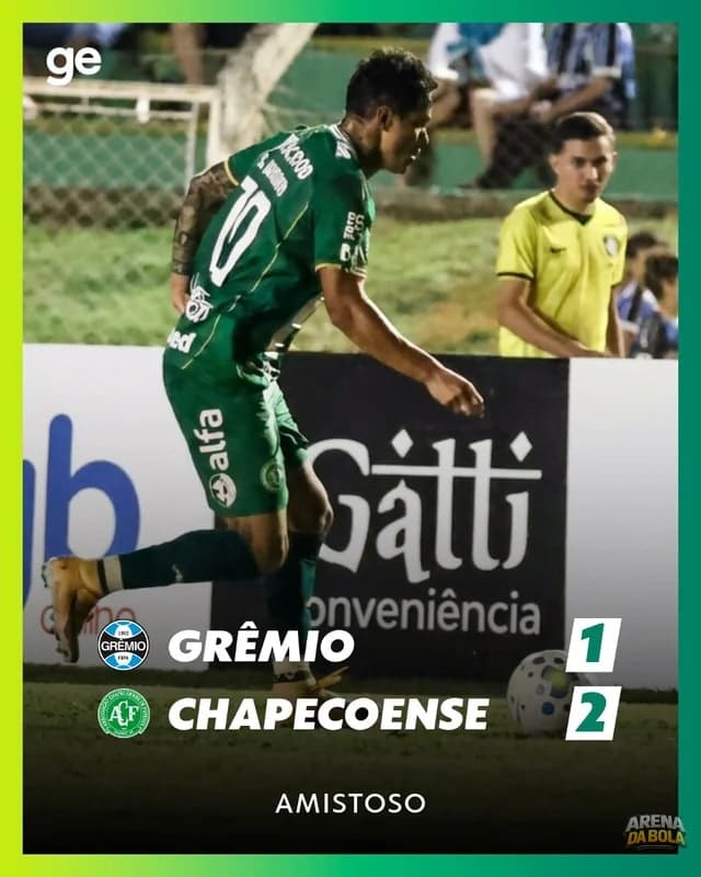 Chapecoense surpreende e vence Grêmio por 2 a 1 em amistoso durante pausa para a Copa 2026