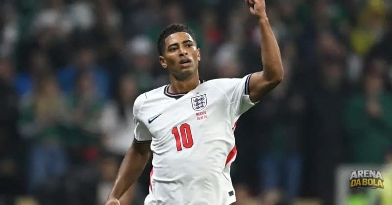 Bellingham brilha e marca dois gols em vitória da Inglaterra sobre o México da Copa 2026