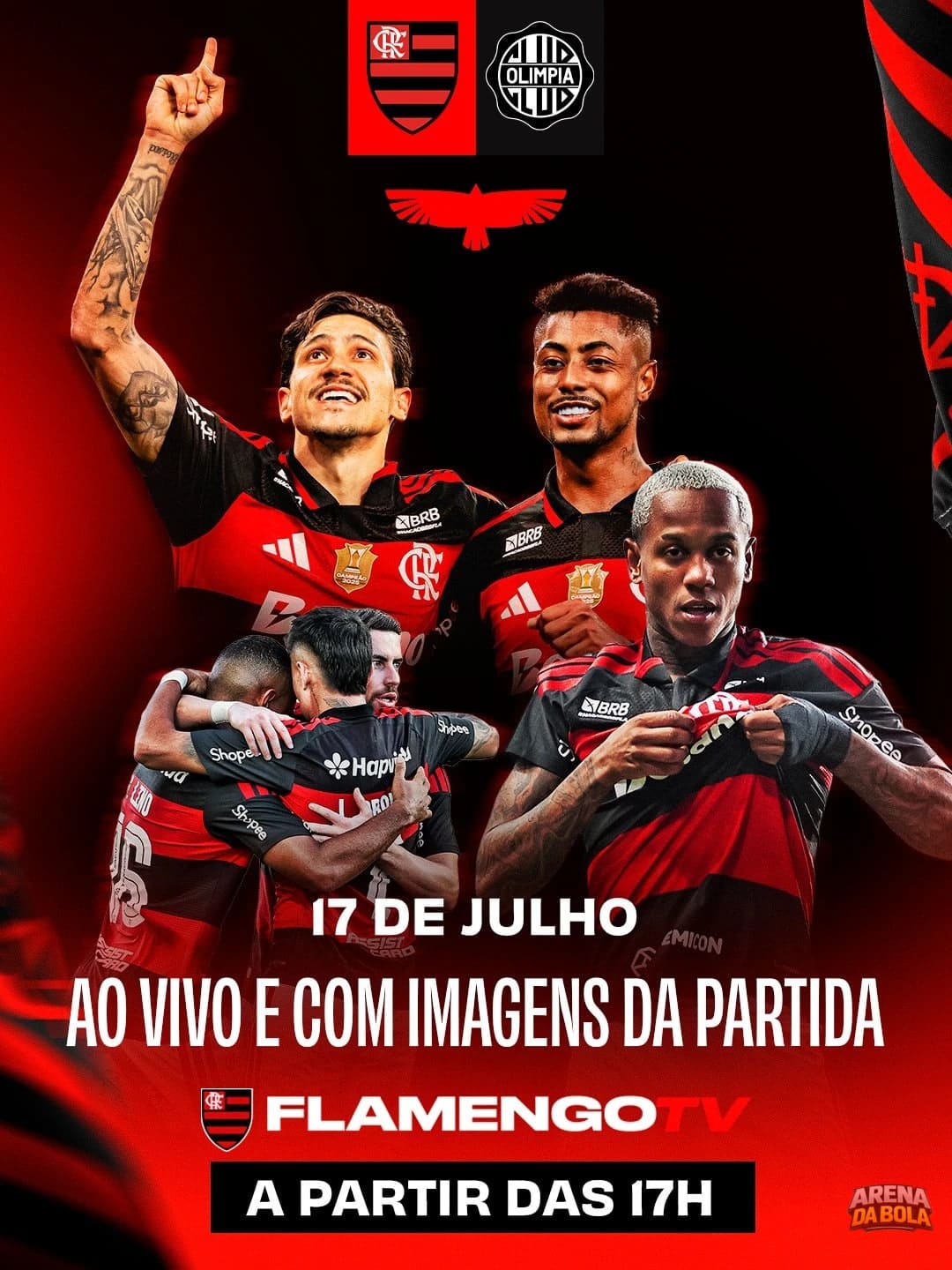 Flamengo enfrenta Olimpia-PAR em amistoso de intertemporada
