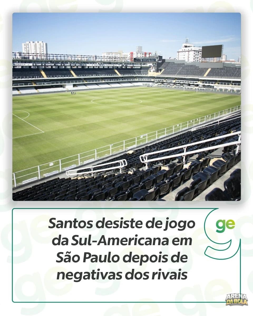 Santos decide jogar na Vila Belmiro após negativas de estádios em São Paulo