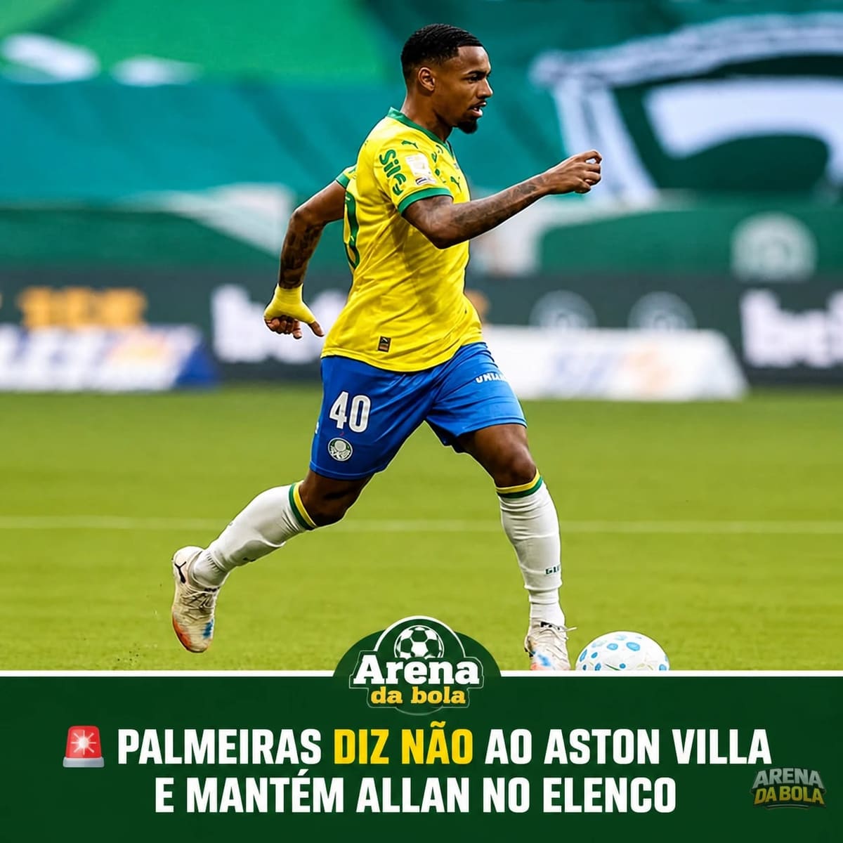 Palmeiras diz não ao Aston Villa e mantém Allan no elenco