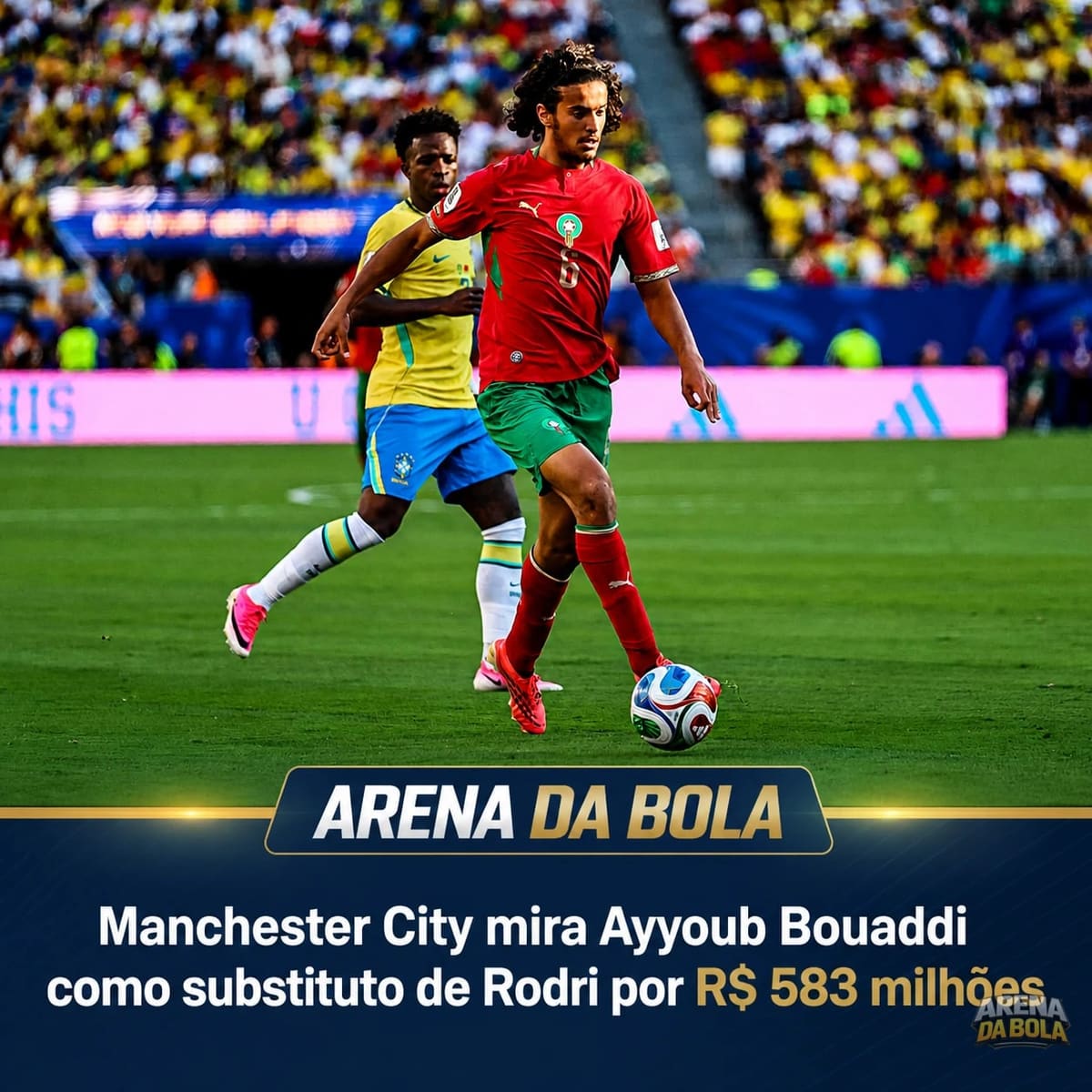 Manchester City mira Ayyoub Bouaddi como substituto de Rodri por R$ 583 milhões