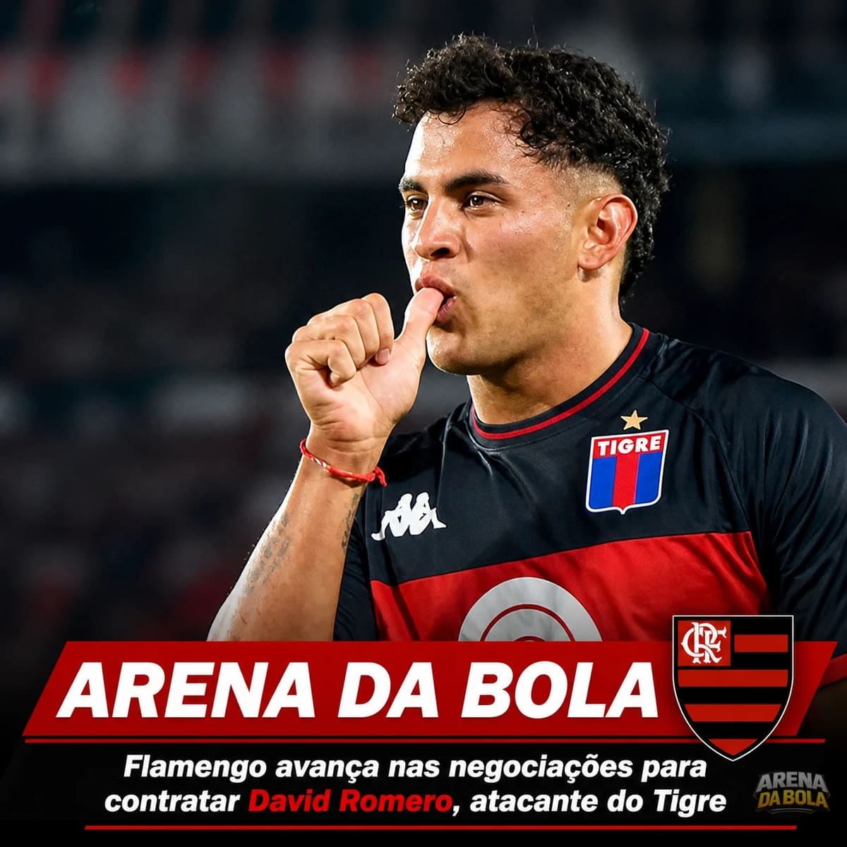 Flamengo avança nas negociações para contratar David Romero, atacante do Tigre