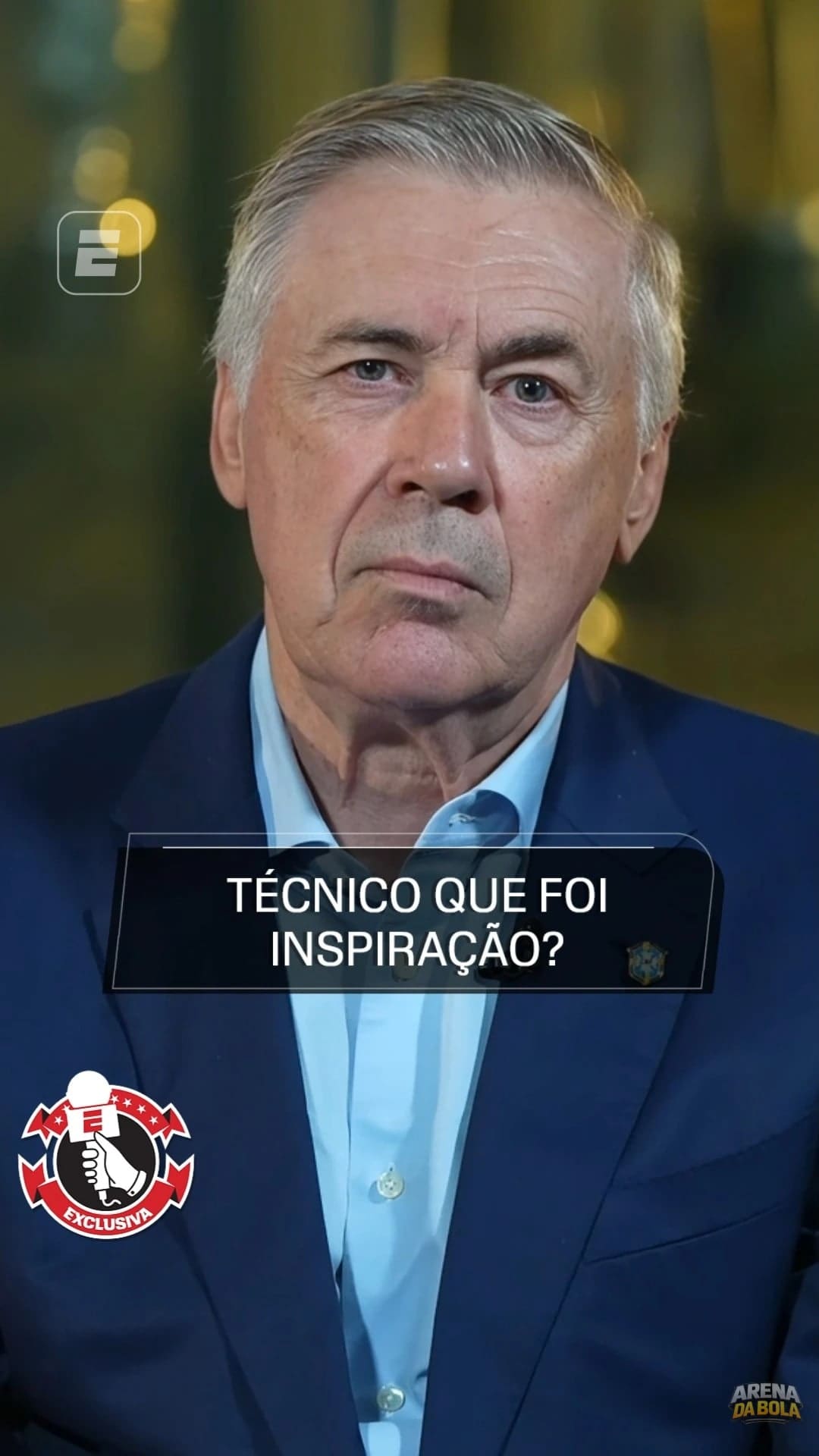 Ancelotti revela ídolo do passado e fala sobre convocações do Brasileirão